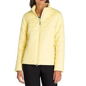 Olsen Outdoor Quilted Jacket Yellow Full Zip Spring Recycled Water Repellent